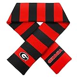 Georgia Bulldogs公式NCAA大人用OneサイズStriped Rugby Scarf by Forever Collectibles 380677