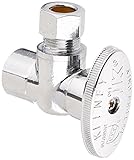 Keeney 2047PCLF 3/8-Inch FIP by 3/8-Inch O.D. Lead Free Quarter Turn Angle Valve, Chrome [並行輸入品]