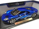【コモンセ】Maisto マイスト1/18 希少 ブルー 2017 Ford GT フォードＧ...