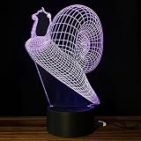 テーブルランプ3D創造性光るカタツムリLEDナイトライトベッドルームベッドサイドランプホリデーギフト,Purple