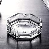 CXQ 輸入ガラス灰皿八角透明ヨーロッパスタイル