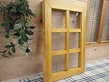 カフェ窓 FIX窓 室内窓 フィックス窓 フローラガラス 木製ひのき 35×50cm・厚み3.5cm 北欧 ナチュラル 受注製作