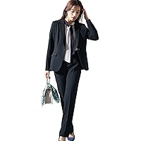 Amazon | [ニッセン] パンツスーツ 【レディーススーツ】 洗える