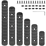 ohhunt 20mmレール KEYMOD M-LOK レール 6種6枚セット (3スロット5スロット7スロット9スロット11スロット13スロット) Keymod M‐LOKシステム用超軽量レール 樹脂製 ブラック