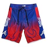 KLEW MLB Atlanta Bravesグラデーションボードショーツ L レッド