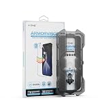 X-ONE [ブルーライトカット・覗き見防止] 割れないハイブリッドガラスポリマースクリーンプロテクター For iPhone 17 Pro Max [6.9インチ] 用 目の保護 覗き見防止 [紫・青・黄なし] ブルーライトカット 7倍衝撃保護 貼り付け補助付き (For iPhone 17 Pro Max (6.9'' inch))