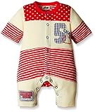 【春物】 CHILD CHAMP(チャイルド チャンプ) 接結天竺切替ミニカバーオール 50cm/IV NO.C-86161510