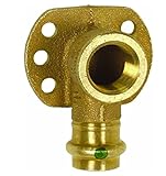 Viega ProPressブロンズ90度エルボドロップ90度壁プレートメス、1 / 2インチ1 / 2インチP X Female Npt 2 Pack 2