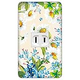 ドレスマ【1口用】フラワー 花 かわいい 【コスモシリーズワイド21対応】 コンセントカバー コンセントプレート スイッチカバー スイッチプレート おしゃれ デザイン 交換用 1口 2口 3口 5口 