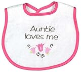 Raindrops Auntie Loves Me Embroidered Bib, Strawberry/Hot Pink by Raindrops [並行輸入品]