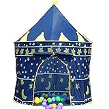 キッズテント 室内 子供 ハウス おしゃれ キッズハウス 通気 収納バッグ付き 組立て簡単 おもちゃ収納 子供用テント 室内用キッズハウス ブルー