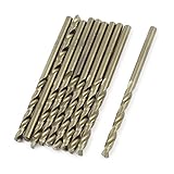 uxcell ツイストドリルビット ストレートシャンク グレー HSS インサートティップ 10個入り