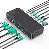 GiGimundo TG20 20 IN 1 ドッキングステーション Type C ドッキング 3画面出力 10Gbps USB3.2 GEN2 4K HDMI/DP/VGA出力 PD60W&18W充電ポート/RJ45/3.5mm オーディオ+マイク+ 2-in-1/USB-A/USB-C/SD&TFカードスロット搭載 MacBook Pro Air/windowsデバイス (Black)
