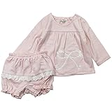 《H29年春物》(日本製) Pample Mousse(パンプルムース) ミニドビー接結レースリボン風スーツ 90cm /PK NO.DP-71410