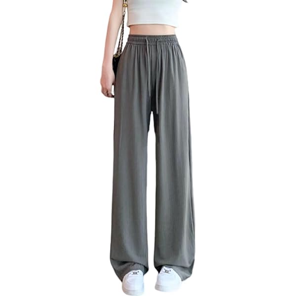 Amazon | [KumiModa] アイスシルクパンツ レディース ひんやり