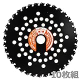 山善(YAMAZEN) とにかく石に強い チップソー 10枚入り (内径25.4mm) 230×36P ブラック 外径230mm×刃数36P