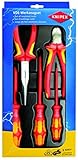 Knipex Tools 00 20 13 Insulated Long Nose Pliers Diagonal Cutters and Screwdrivers Set [並行輸入品]