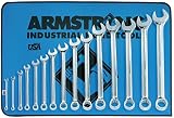 Armstrong 52-632 15 Piece 12 Point Metric Full Polish Long Combination Wrench Set [並行輸入品]