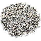 両面カシメ 大 足長 頭9mm 足11.5mm シルバー(ニッケル) 100個セット
