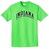 NCAA Indiana State SycamoresアーチネオンTシャツ、ネオングリーン、XXL