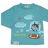 2016年 秋冬 アンパンマン ドキンちゃん バイキンマン 食パンマン 前後つづきプリント 長袖Ｔシャツ ANPANMAN 青緑-バイキン◇90cm