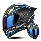 MOTOBOSS バイクヘルメット フルフェイスヘルメット ブルートゥース付き システムヘルメット フリップアップ メンズ レディース 四季対応 オートバイジェット ダブルシールド大きいサイズ 洗える裏地 日焼け止め UVプロテクション Bluetooth 耐衝撃 DOT認定 防風雨 通勤 通学 (XXL,B17)