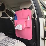 urlifehall標準車のシートバックオーガナイザー、マルチポケット付き旅行ストレージバッグ ピンク ST-T831-PI-UR