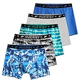 [INNERSY] ボクサーパンツ 前開き キッズ 下着 綿 ボクサーブリーフ ボーイズ パンツ男の子 5枚セット 140-170（140，マルチ3）