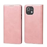 Zouzt ケース 適用 シャオミ Mi 11 Lite 5G 手帳型 カバー シャオミ 11 lite 5g 手帳ケース mi 11 lite 5g case 合成皮革 財布型 カード収納 マグネット スタンド ピンク