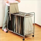 【ワイドシステム暮らしの幸便】　スラックスハンガー【カタログ掲載1303】　「かさばるスラックスを一カ所にスッキリ収納」