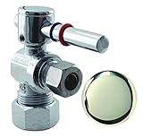 ウエストブラス5 / 8 " OD X 3 / 8 " OD角度停止with 1 / 4-turnレバーハンドル R105BL-05 1