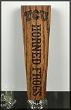 TCU Horned FrogsソリッドOak Engravedタップハンドル