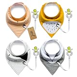 iZiv 4枚ベビービブ【食事用スタイ】防水よだれかけベビー0-2歳（カラー2）