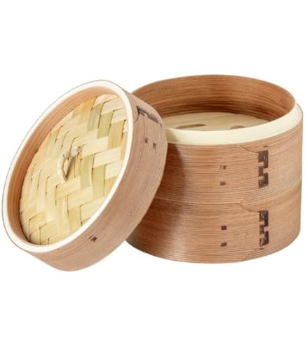 Amazon.co.jp: 【吉冨士工芸】 竹せいろ 2段 セット 蒸し器 中華