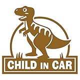 imoninn CHILD in car ステッカー　【パッケージ版】　No.71　ティラノサウルスさん　（ゴールドメタリック）