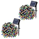 2 Pack USB Solar String Lights Zenic 39ft 100 LED 8 Modes Solar or USB Powered Decorative Lighting W