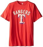 MLB Texas Rangers画面印刷ショートスリーブTシャツ ブルー