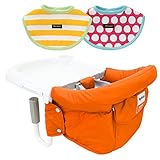 イングリッシーナ ファスト テーブルチェア Inglesina fast ベビーチェア＆Fario ファリオ 2P背止めマジックスタイ レッドドット W8274-0-21 オレンジ