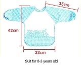 edealing(TM) 2PCS防水エヴァの赤ん坊の幼児の簡単長袖エプロンアートスモックビブを拭き
