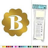 文字B in Flower初期 – Fun Kids女の子ベビー部屋 – ビニールステッカーデカール壁アート装飾 ゴールド 061116W5343_MetallicGold