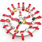 クリスマスヘアクリップ、fascigirl 20pcs Cute Cartoon樹脂プラスチックワニクリップfor Baby Girl