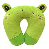 2つのかわいいU字型のホーム/オフィスの健康な首のピロートラベルネックピロー、カエルのセット