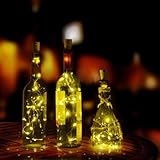 ワインボトルコルクライト、hatop 8led銅ワインボトルコルクShape Light Starry Lightワイヤ装飾ウェディングハロウィンクリスマスパーティー用ホーム Hatop-001