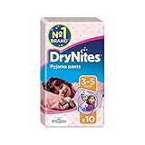 パックあたりの女の子10のための3 - 5年のDrynites (Huggies) (x 6) - Huggies 3-5 years DryNites for Girls 10 per pack (