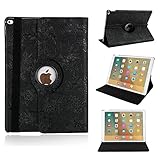 iPad 3 9.7インチスリムケース、elecfanJ スタンド機能付き カバー 360回転式 PUレーザ ケース アイパッド2/3/4 9.7インチ専用 スリムケース