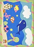Joy Carpets Kid Essentials Infants & Toddlers Sea Babies Rug Multicolored 5'4 x 7'8 [並行輸入品]