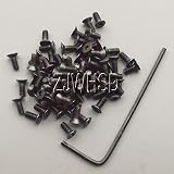 50個入り M2 x 5 六角 穴付 皿ボルト レンチ付き 超硬 合金鋼 スチール皿ネジ 全ねじタイプ 強度10.9(最小引張強さ/耐力) 自動車・自転車・バイク・船舶・DIY・高強度・超軽量 （トト