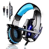 mazimark --ゲーム用マイクLEDライトヘッドセット携帯電話ヘッドホン3.5 MMジャックps4 Xbox One