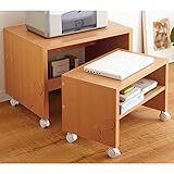 【Disney】ディズニー　多機能プリンターワゴン　ミッキーマウス　ナチュラル