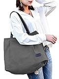 Monoa(モノア) マザーズバッグ レディース 軽くて大容量 帆布 折りたたみ キャンバス トート エコ バッグ グレー